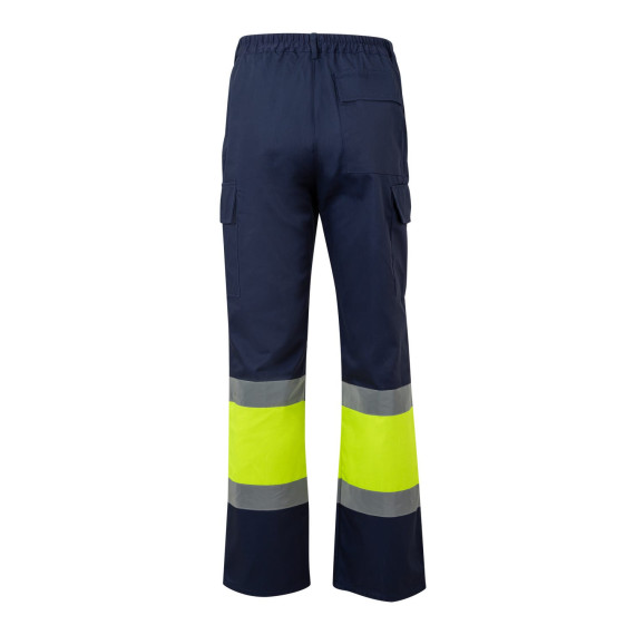 Bicolor Multitaschen-Hose mit hoher Sichtbarkeit und Falten VELILLA Serie 303003