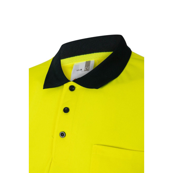 High visibility bicolor basic polo short sleeve VELILLA Series 305504