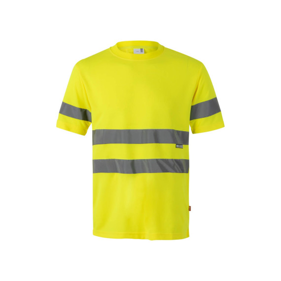 Camiseta técnica de alta visibilidade com cintas refletoras VELILLA Série 305505
