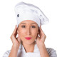 Chapeau de chef velcro blanc