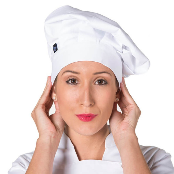 Chapeau de chef velcro blanc