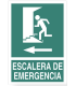 Signal d'évacuation Escalier d'urgence flèche gauche COFAN