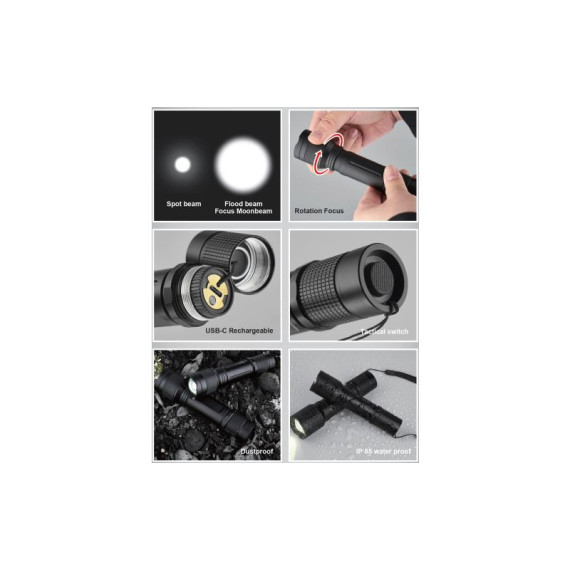 LANTERNA RECARGÁVEL MW LR1000 - 1000 LM