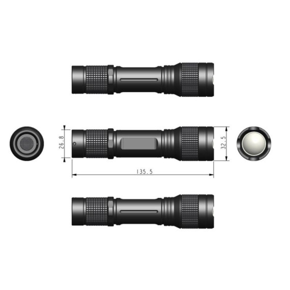LANTERNA RECARGÁVEL MW LR1000 - 1000 LM