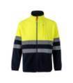 Bicolor hochsichtbare Winterjacke aus Fleece VELILLA Serie 183