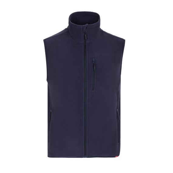 Fleece vest with pockets in microfiber fabric in various colors VELILLA Series 105905