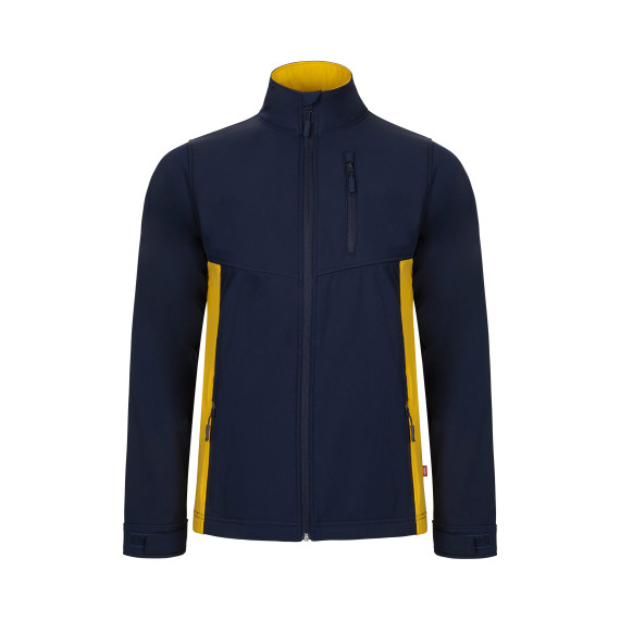 Bicolor Soft Shell für Unternehmensuniformen aus Polyestergewebe VELILLA Serie 106004
