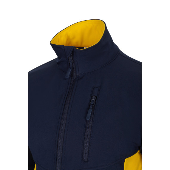 Bicolor Soft Shell for corporate uniform in polyester fabric VELILLA Series 106004