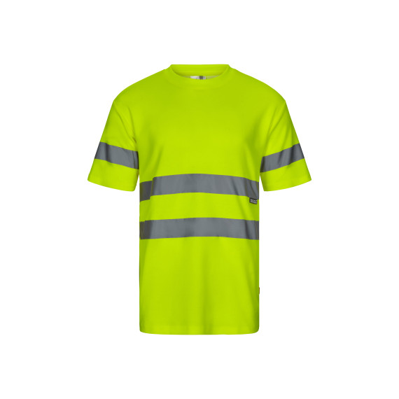 Camiseta manga corta de Alta Visibilidad con cintas reflectantes en torso y mangas de algodón VELILLA Serie 305612