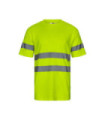 T-shirt à manches courtes de Haute Visibilité avec des bandes réfléchissantes sur le torse et les manches en coton VELILLA Série