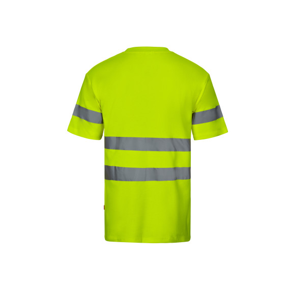Kurzarm-High-Visibility-T-Shirt mit reflektierenden Streifen am Oberkörper und an den Ärmeln aus Baumwolle VELILLA Serie 305612