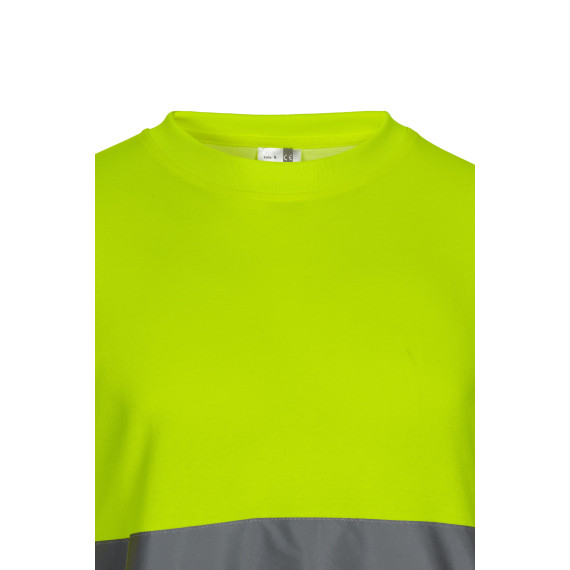 Kurzarm-High-Visibility-T-Shirt mit reflektierenden Streifen am Oberkörper und an den Ärmeln aus Baumwolle VELILLA Serie 305612