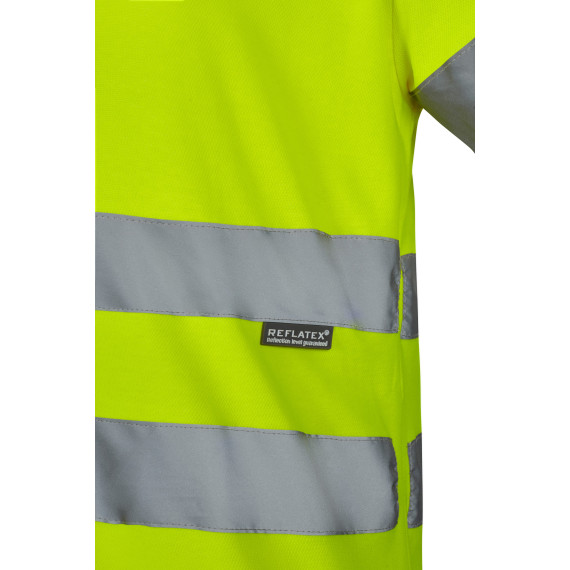 Kurzarm-High-Visibility-T-Shirt mit reflektierenden Streifen am Oberkörper und an den Ärmeln aus Baumwolle VELILLA Serie 305612