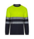 Bicolor Langarmshirt mit hochsichtbaren Bändern aus Baumwolle VELILLA Serie 305615