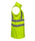 High visibility soft shell vest with central zipper and triple layer fabric VELILLA Series 305905.