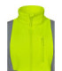 High visibility soft shell vest with central zipper and triple layer fabric VELILLA Series 305905.