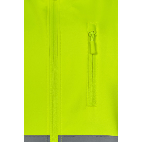 Colete soft shell de alta visibilidade com fecho central e tecido de três camadas VELILLA Série 305905