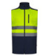 Colete soft shell bicolor de alta visibilidade, proteção contra vento e chuva VELILLA Série 305906.