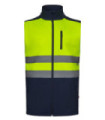 Two-tone high visibility soft shell vest. Series 305906