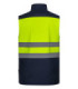 Colete soft shell bicolor de alta visibilidade, proteção contra vento e chuva VELILLA Série 305906.
