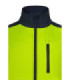 Colete soft shell bicolor de alta visibilidade, proteção contra vento e chuva VELILLA Série 305906.