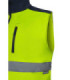 Colete soft shell bicolor de alta visibilidade, proteção contra vento e chuva VELILLA Série 305906.