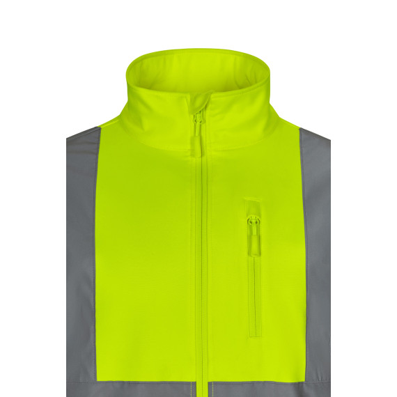 Jaqueta de Alta Visibilidade com fitas refletoras EN471 em tecido softshell VELILLA Série 306005
