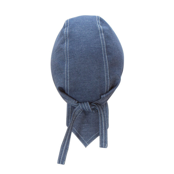 Cappello da cucina con strisce alle estremità in denim scuro VELILLA 404007