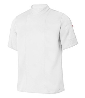 Veste de cuisine à manches courtes en tissu microfibre VELILLA 405209