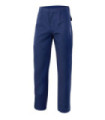 Pantalon ignifuge avec fermeture éclair et bouton automatique en tissu sergé bleu marine VELILLA Série 603003