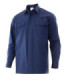 Camisa ignífuga de manga longa com bolsos em tecido sarja azul marinho VELILLA Série 605003
