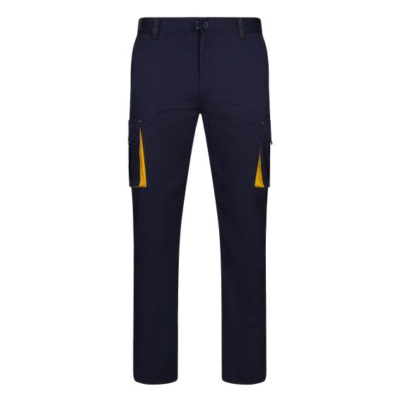 Pantalon de travail avec des détails bicolores sur les poches en tissu stretch VELILLA Série 103024S