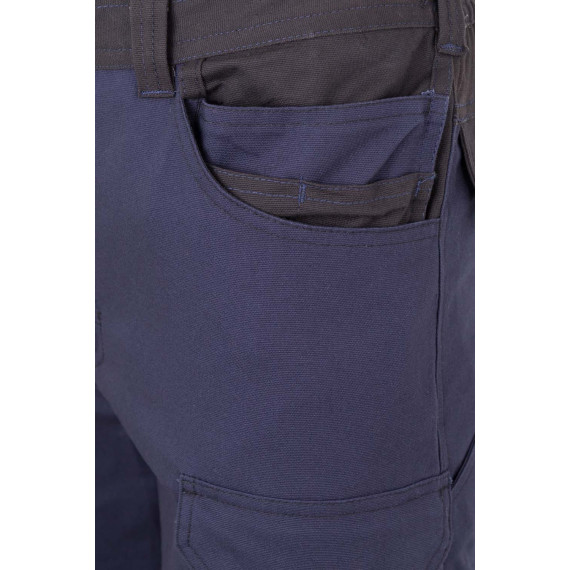 Work shorts with floating pockets in stretch canvas fabric VELILLA Series 103029S