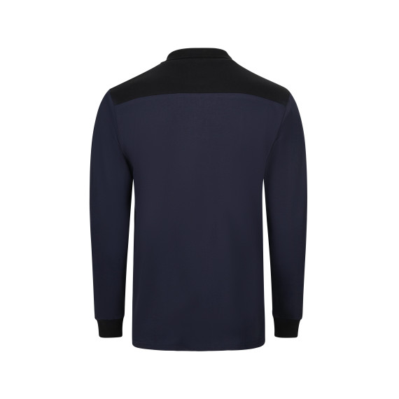 Polo Stretch Langarm mit bicolor Details am Kragen und an den Bündchen VELILLA 105529S
