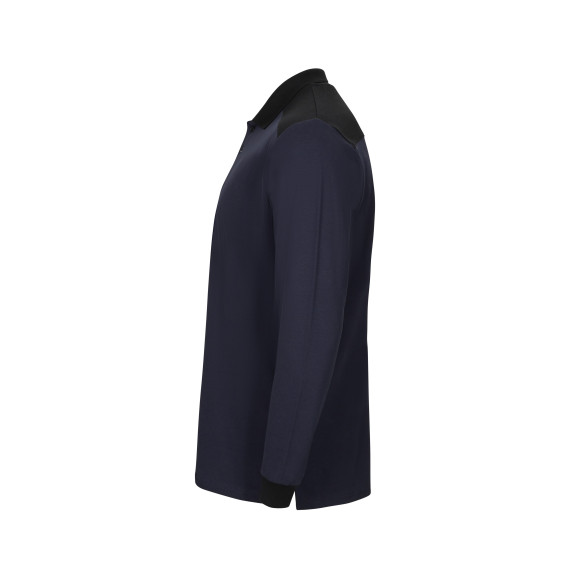 Polo stretch de manga longa com detalhes bicolor no colarinho e punhos VELILLA 105529S
