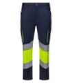 Pantalon bicolore de Haute Visibilité avec bandes réfléchissantes Reflatex RS en tissu stretch VELILLA Série 303008S