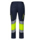 Bicolor high visibility pants with reflective Reflatex RS strips in stretch fabric VELILLA Series 303008S.