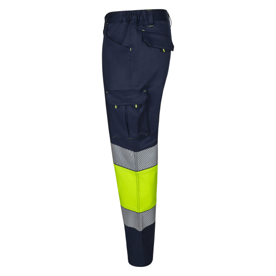 Bicolor Hochsichtbare Hose mit reflektierenden Reflatex RS Streifen aus dehnbarem VELILLA Gewebe Serie 303008S