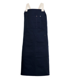 Tablier de cuisine avec bretelles en denim, croix VELILLA 404211B
