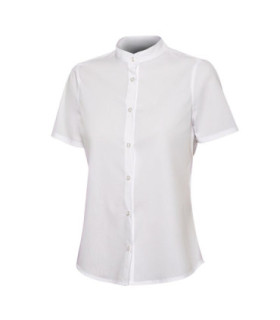Camisa stretch feminina de manga curta para escritório VELILLA 405014S