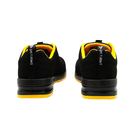Sapatos de segurança S1P ESD SRC sem metal amarelo preto VELILLA 707007Y