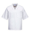 Chemise de boulanger à manches courtes col classique couleur blanche PORTWEST 2209