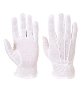 Luvas de algodão 100% Terry de grande destreza Microdot PORTWEST A080 (12 pares)
