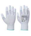 Antistatic glove with PU covered tips - A198