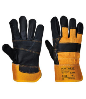 Luvas de pele Furniture com manguito de segurança engomado PORTWEST A200 (12 pares)