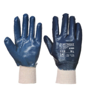 Nitrile gloves with elastic cuff, anti-abrasion PORTWEST A300 (12 pairs)