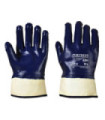 Guantes de Nitrilo cubierto totalmente, puño de seguridad PORTWEST A302 (12 pares)