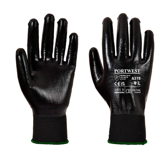 Nitrile-coated handling glove All-Flex Grip gauge 13 PORTWEST A315 (12 pairs)