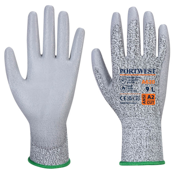 Cut-resistant glove LR with PU palm gauge 13 PORTWEST A620 (12 pairs)