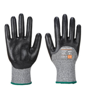 Portwest Dermi-Grip NPR15 Guanti In Nitrile Taglia S (Nero) - Presa Salda E Protezione